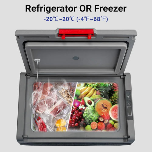 12V 50L Portable Car Refrigerator Freezer with Wheels Z658925
