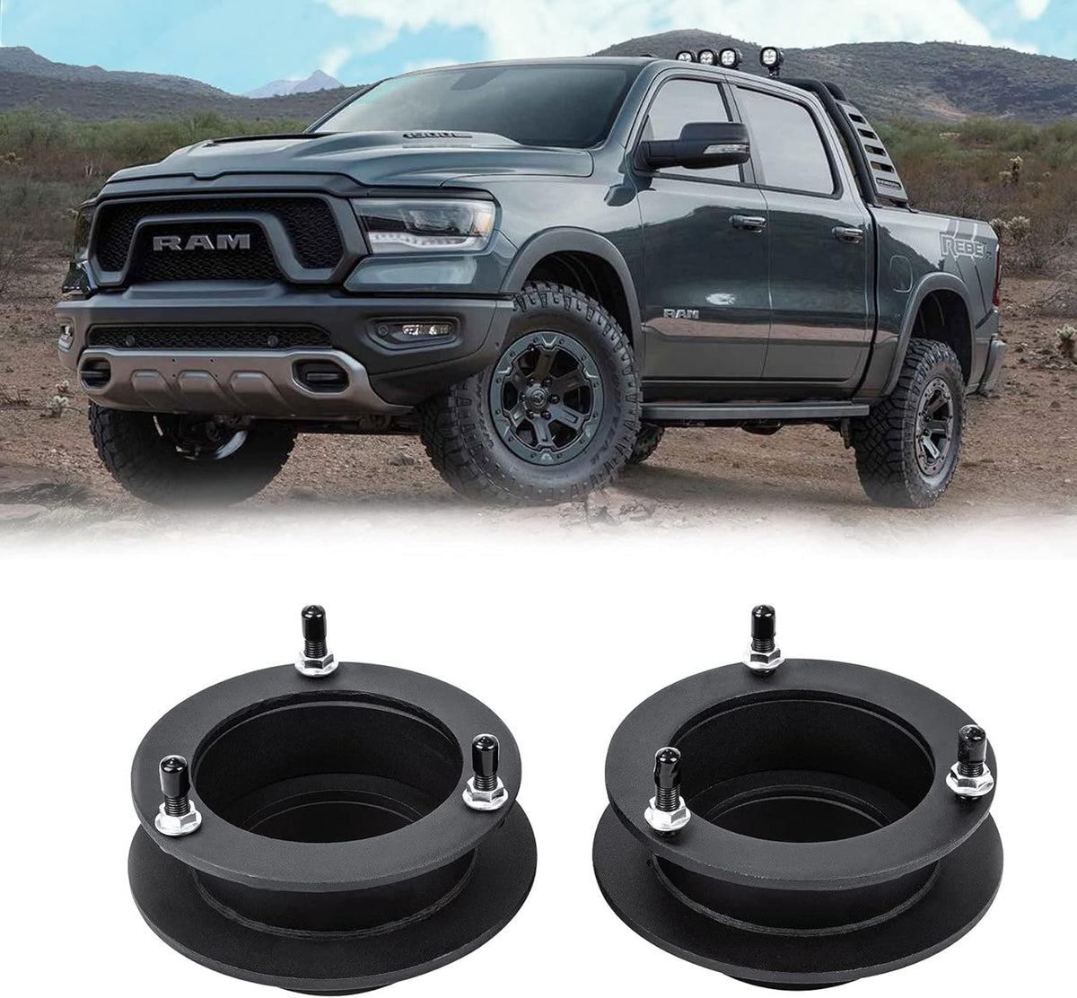 2 Front Leveling Lift Kits for 4WD Dodge Ram 1500 2500 3500 Trucks Q828913