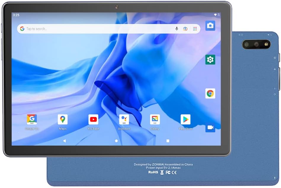 Tablet 10.1 Inch Android Quad Core 4 GB RAM 64 GB ROM Dual Camera WiFi Bluetooth Type C HD IPS Screen R947
