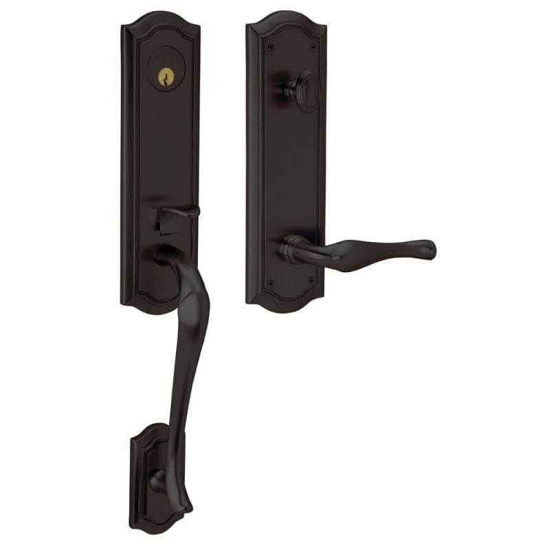 Oil Rubbed Bronze Left Hand Single Cylinder Mortise Entrance Handleset B327