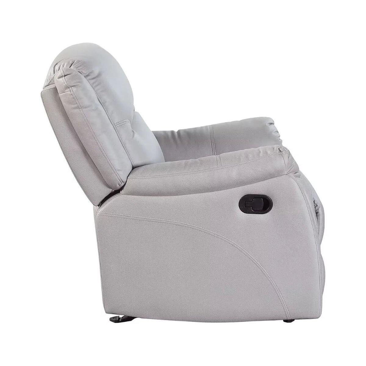 White Microfiber Recliner Accent Chair Z7525