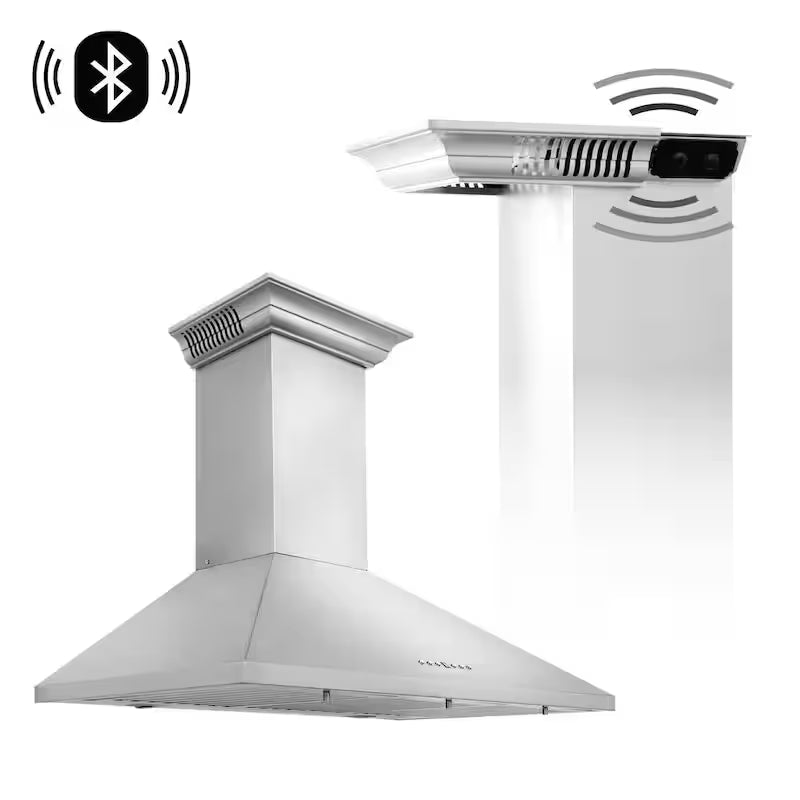 36 in. 400 CFM Ducted Wall Mount Range Hood in Stainless Steel A1361