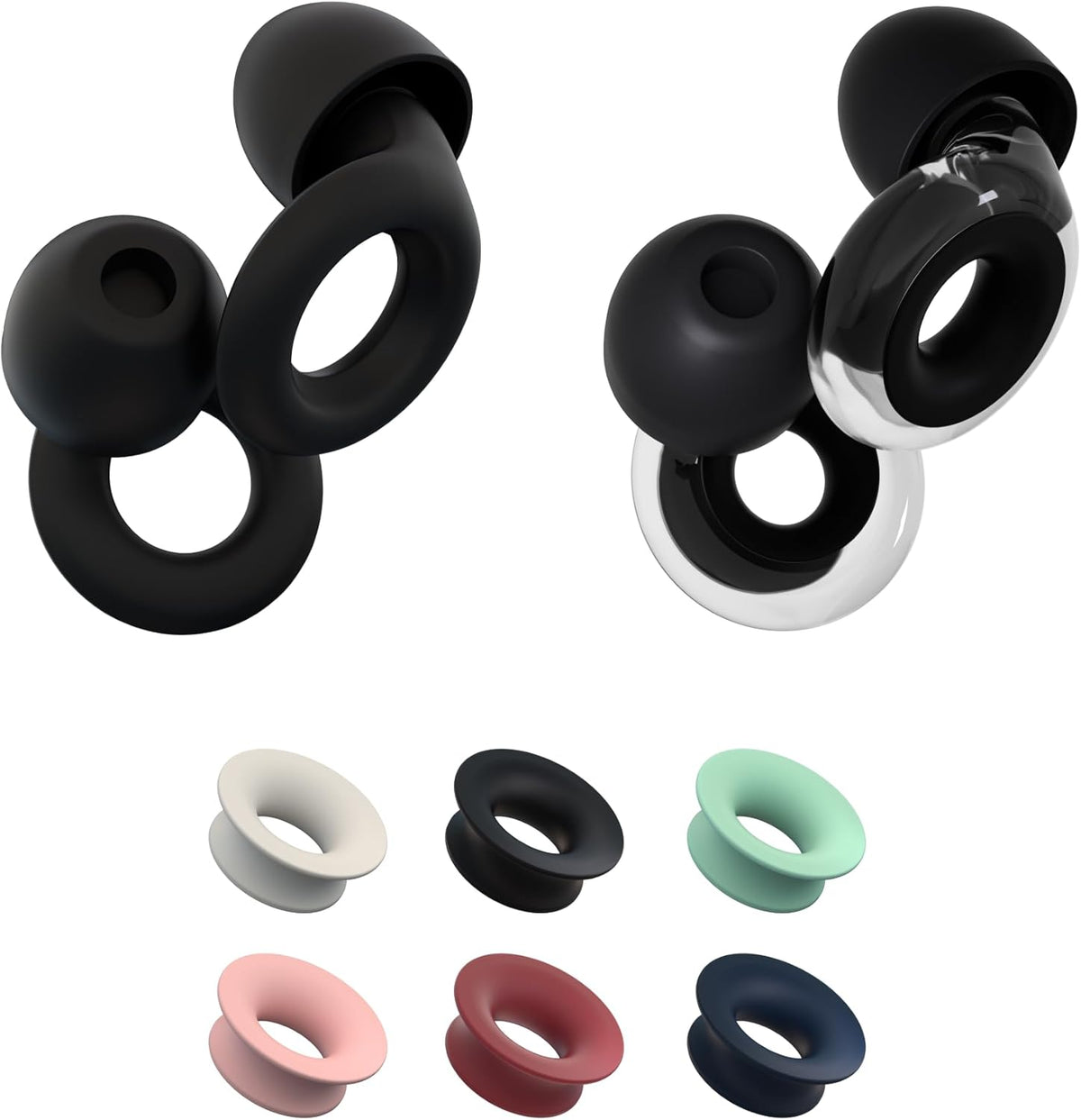 Loop Earplugs Daily Control Plus Bundle (2-Pack) + Mute – Loop Quiet (Black) + Loop Engage Plus (Crystal) + Loop Mute | Reusable Ear Plugs H18346