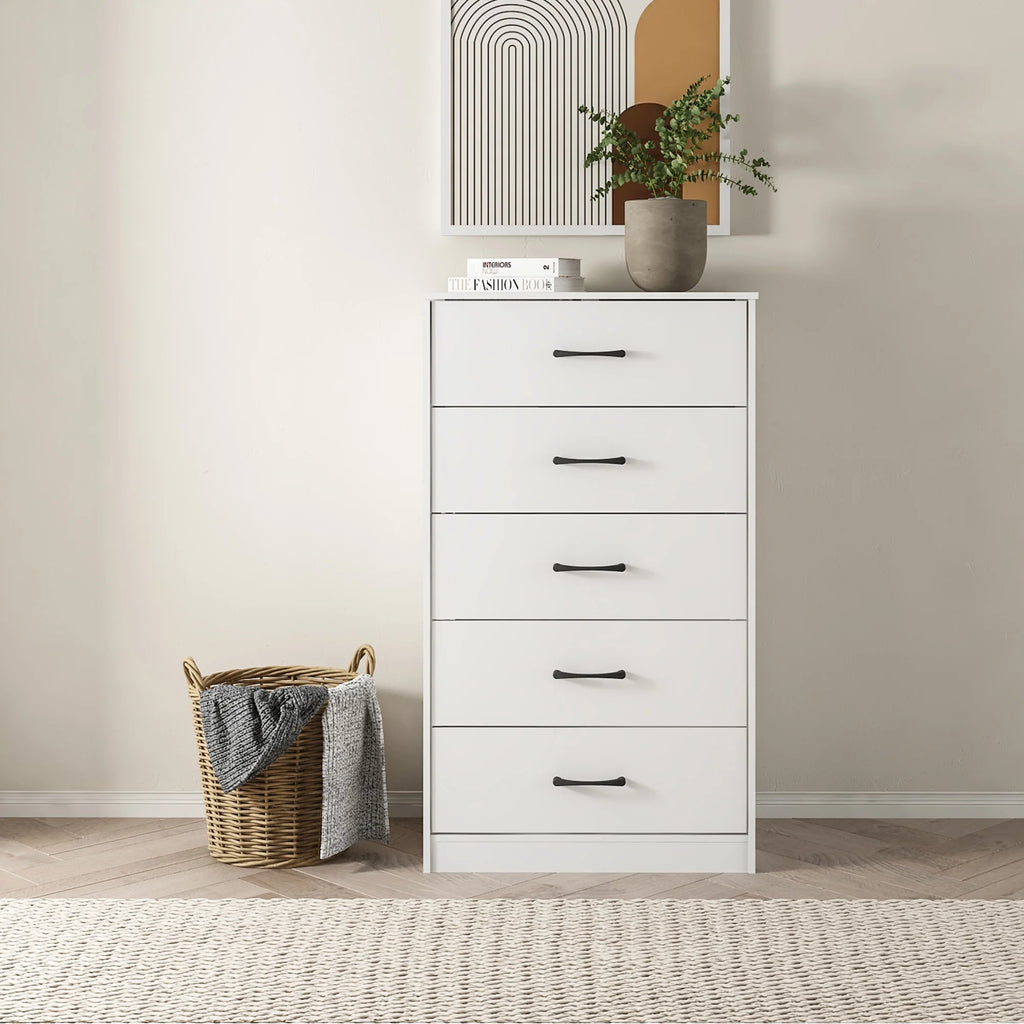 White 5 Drawer Dresser H2943