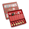 Stainless Steel Christmas Tree Tea Spoon Set 6pcs G43812