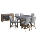 Gray Marble Counter 8-Piece Dining Set D393