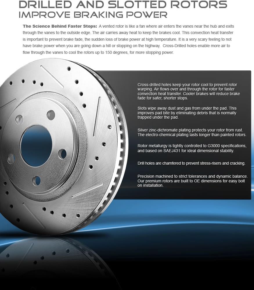Drilled & Slotted 6 Lug Rotors N4605