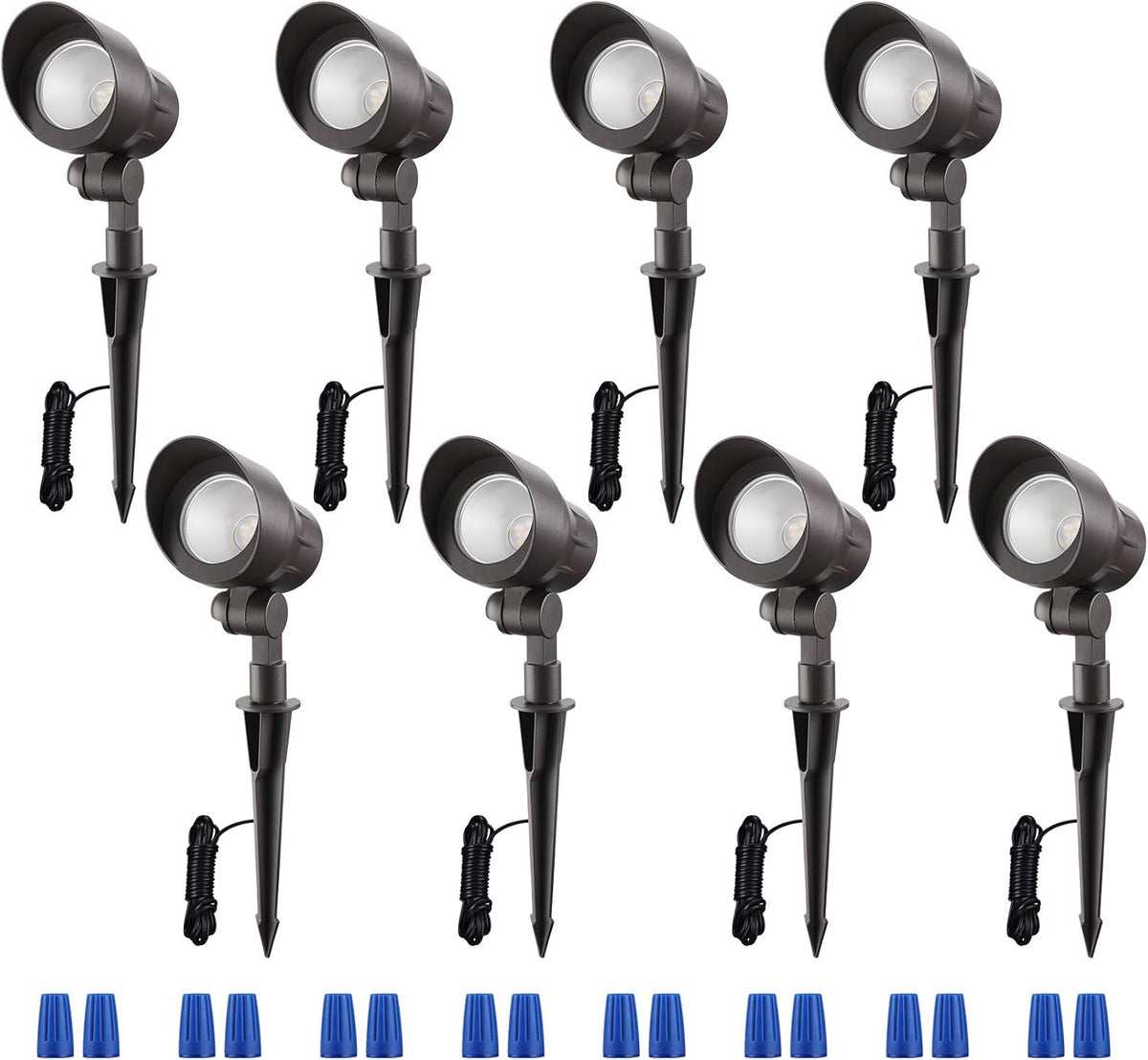 8-Pack 4W LED Low Voltage Landscape Lights C522