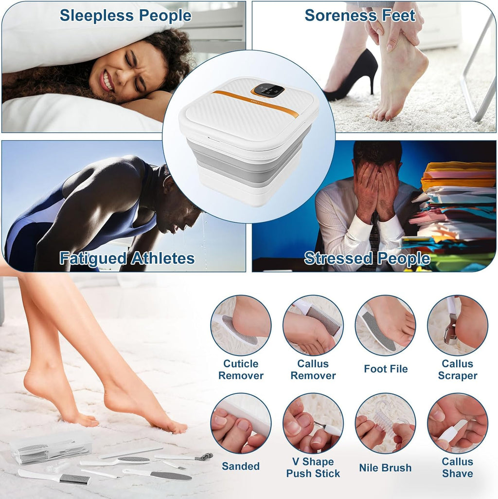 Collapsible Foot Spa Bath with Heat and Massager V236024