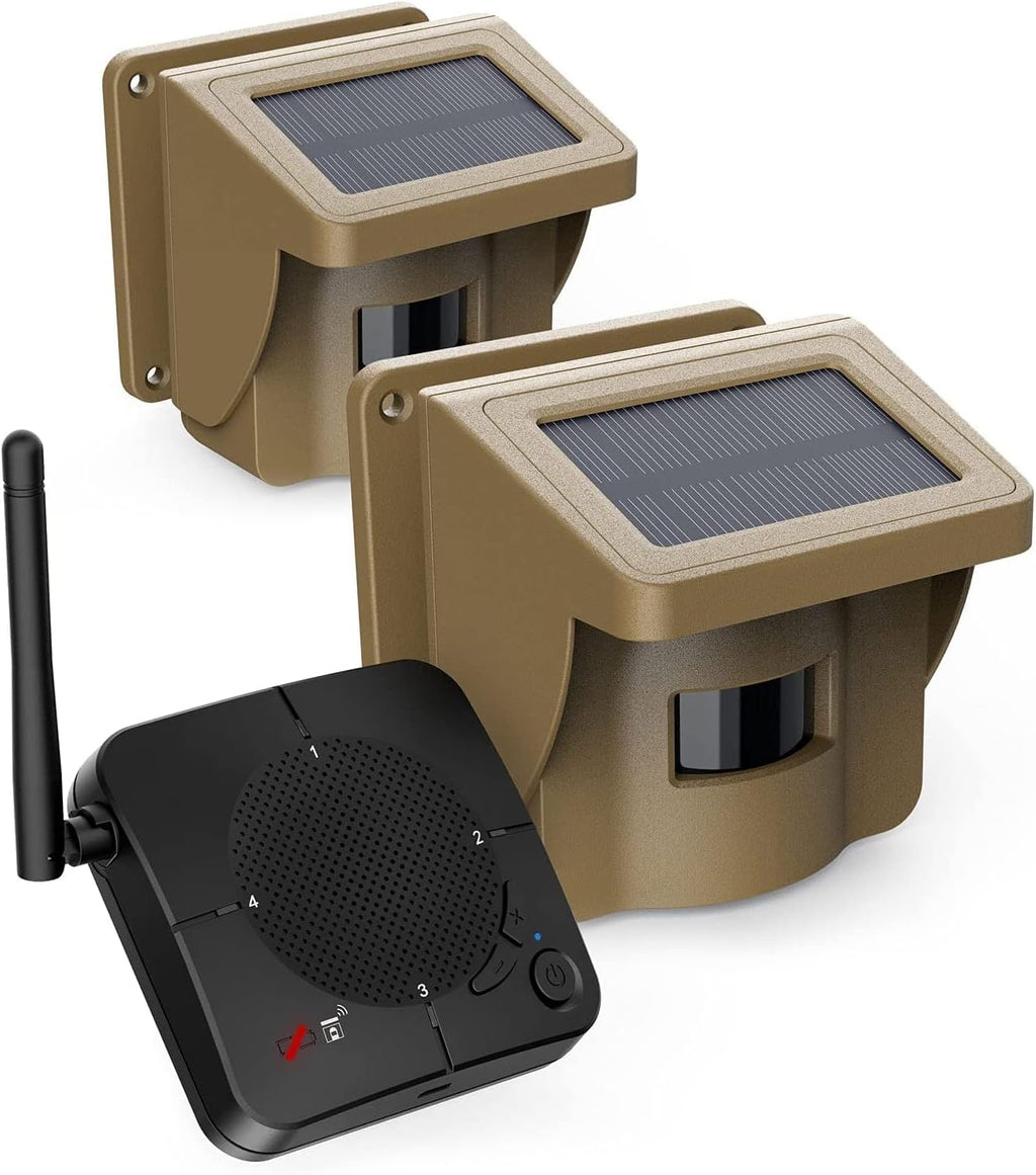 Solar Driveway Alarm System 2000ft Range Weatherproof 1 Sensor 1 Receiver W99934
