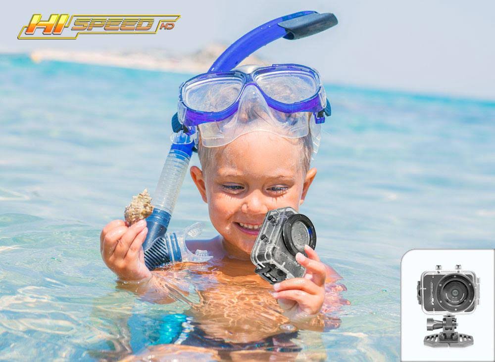 12.0 Megapixel 1080p Action Camera with 2.4 Touchscreen (Black) S595