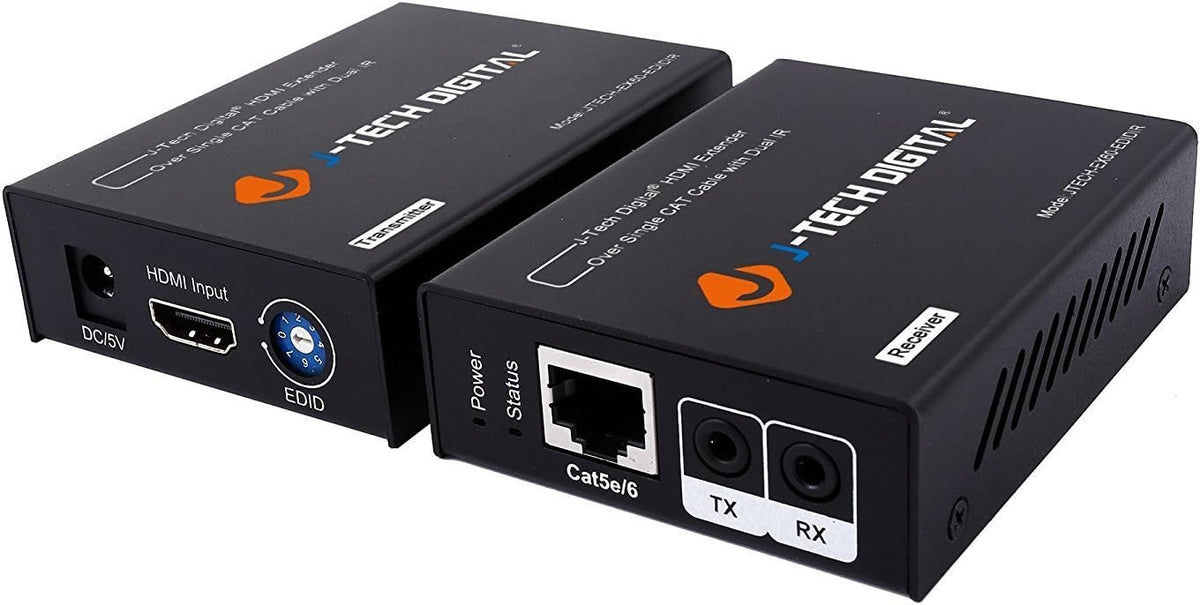 HDMI Extender by Single Cat 5E/6/7 up to 200ft with Dual IR and EDID Support Pack of 2 X62733