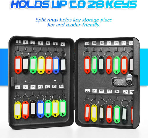 28 Key Steel Security Lock Box with Combination Lock, Pack of 2 N30580
