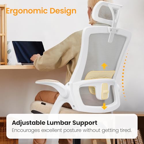 Black Ergonomic Mesh Office Chair with Lumbar Support U8129
