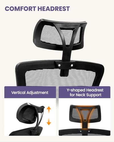 Black Ergonomic Mesh Office Chair with Lumbar Support U8129