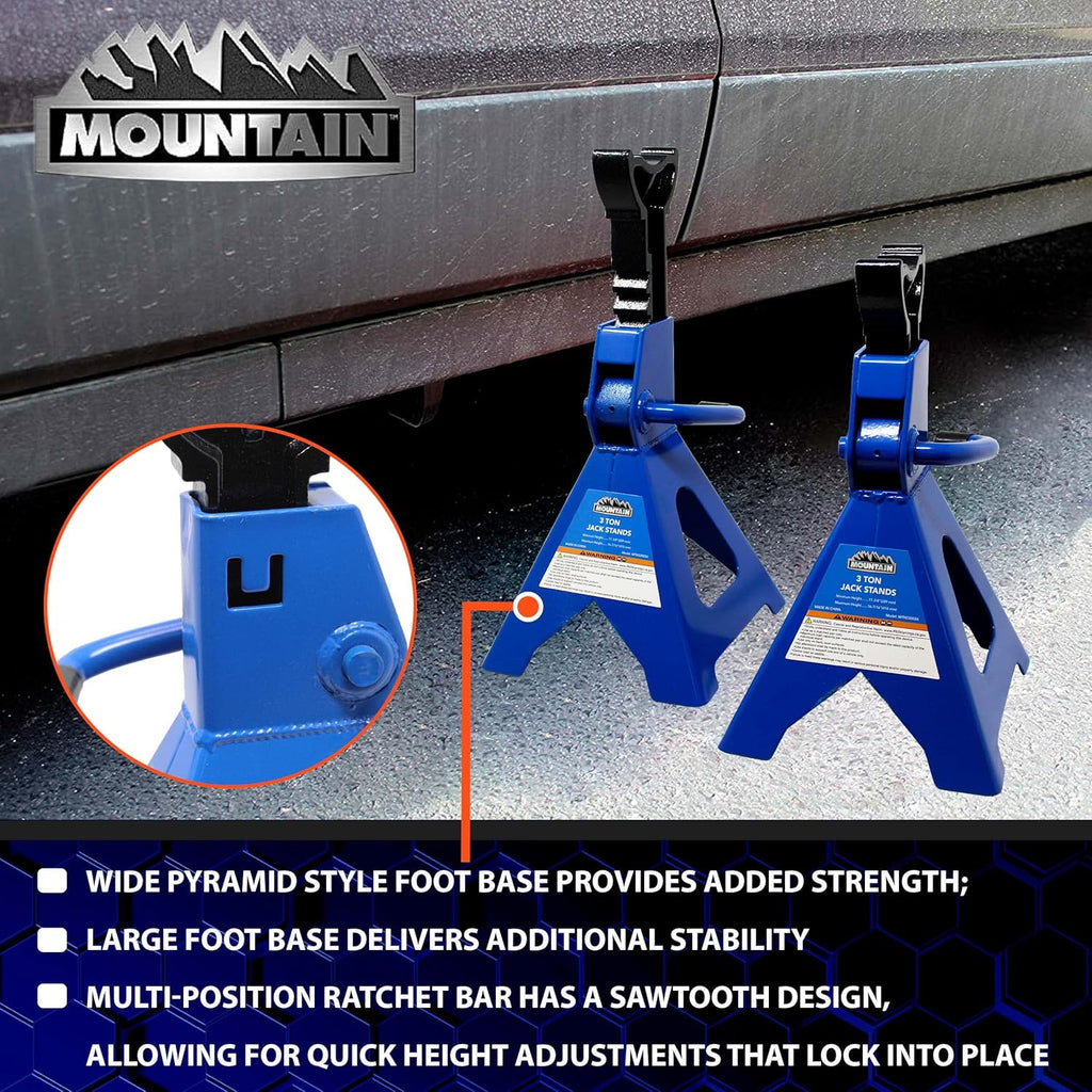 3 Ton Steel Jack Stands Pair T221