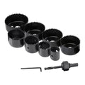 Carbon Steel Hole Saw Set, 10 Pc. M9200