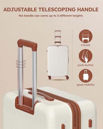 3 Piece Hardshell Expandable Luggage Set with TSA Lock M70114