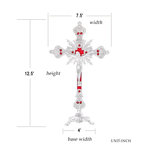Golden Metal Standing Crucifix Jesus Cross N251