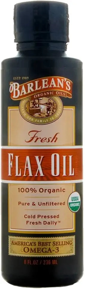 Organic Flax Oil 8 Ounce Bottles Pack of 2 L947049