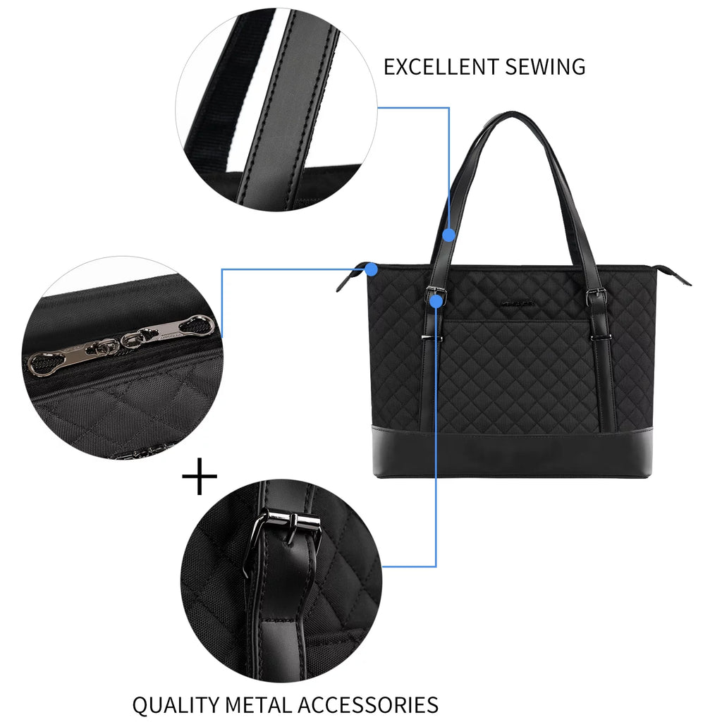 15.6" Black Laptop Tote Bag X7483