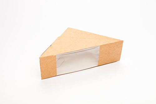 Medium Eco Friendly Triangle Sandwich Box with Window 200 Count C5517