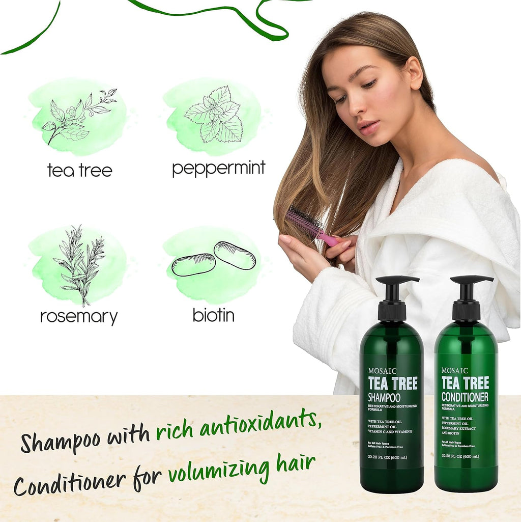 Tea Tree Shampoo and Conditioner Set 20.2 FL Oz Each H721
