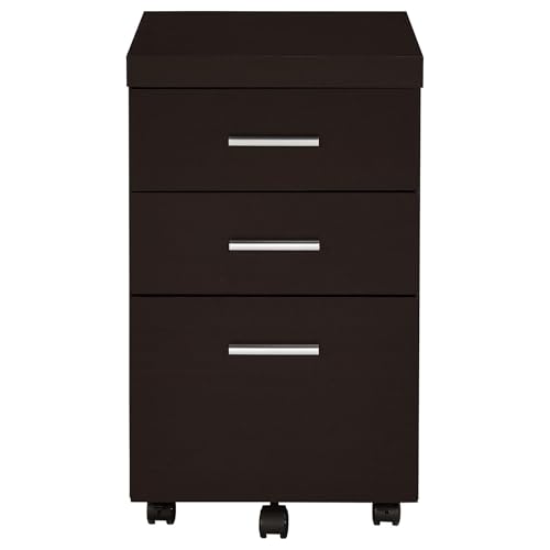 3 Drawer Mobile File Cabinet Cappuccino Z86274