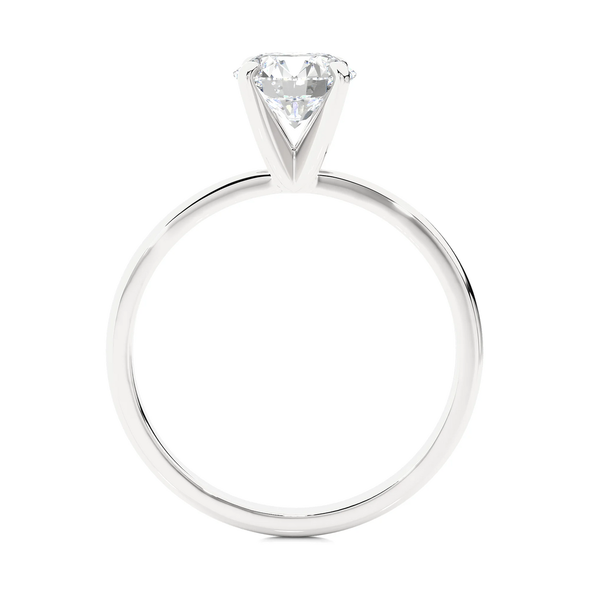 14k White Gold Lab Grown Diamond Solitaire Engagement Ring J250
