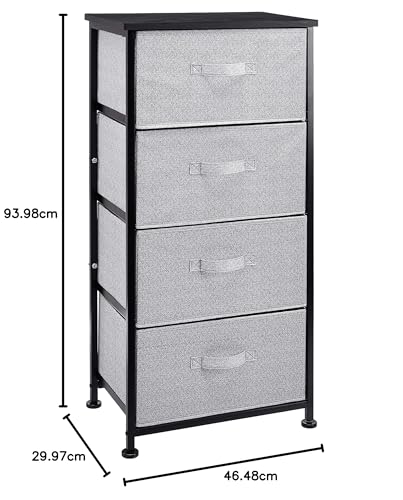 White 4-Drawer Fabric Storage Organizer Unit I1514