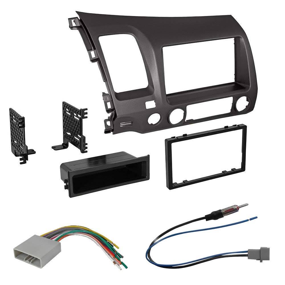 Single 2 DIN Car Radio Stereo Dash Kit Harness Y5981