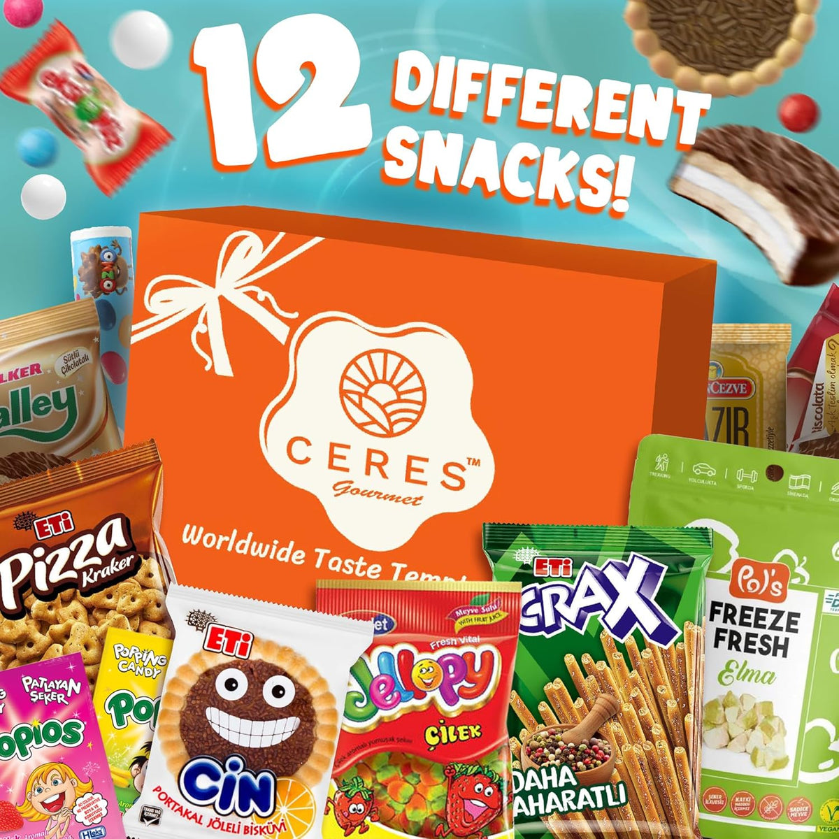 12 Different Snacks Variety Pack with 15+ Pieces Count A60997