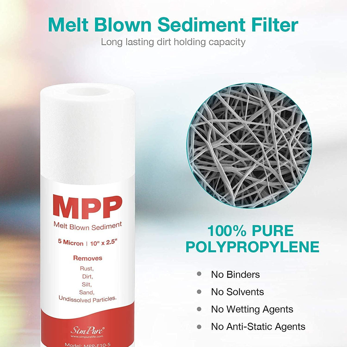 10 x 2.5 Whole House Sediment Water Filter Cartridge Replacement, 20-Pack Pack of 2 K65283