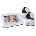 White 5 inch LCD Video Baby Monitor with 2 Cameras C361949