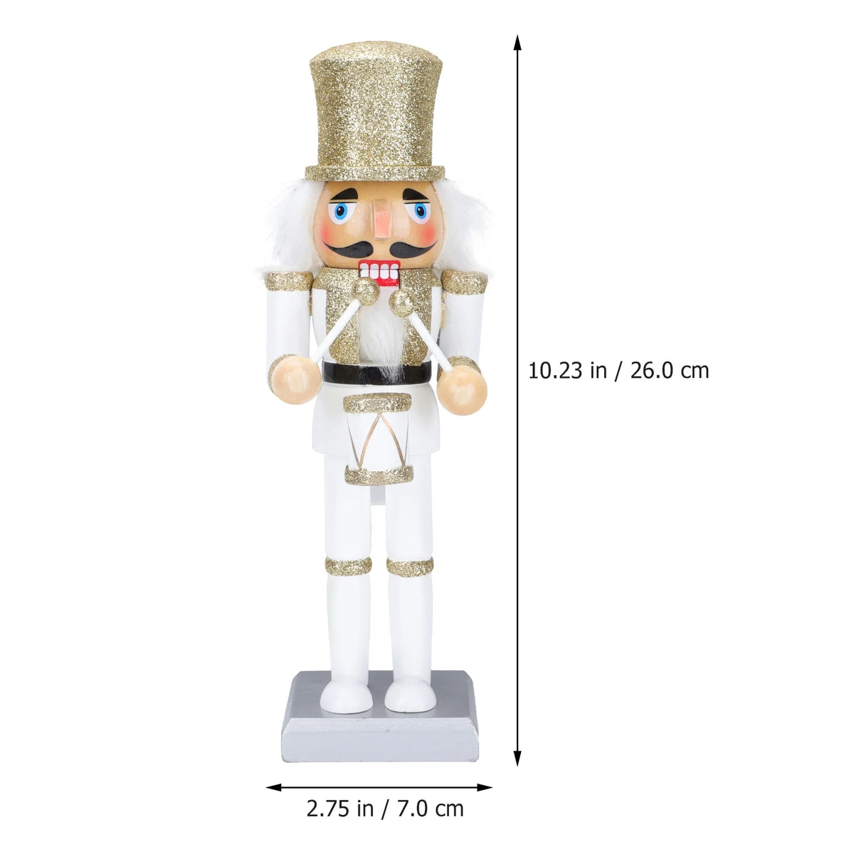 White Wooden Nutcracker Soldier Doll Christmas Decor L3033