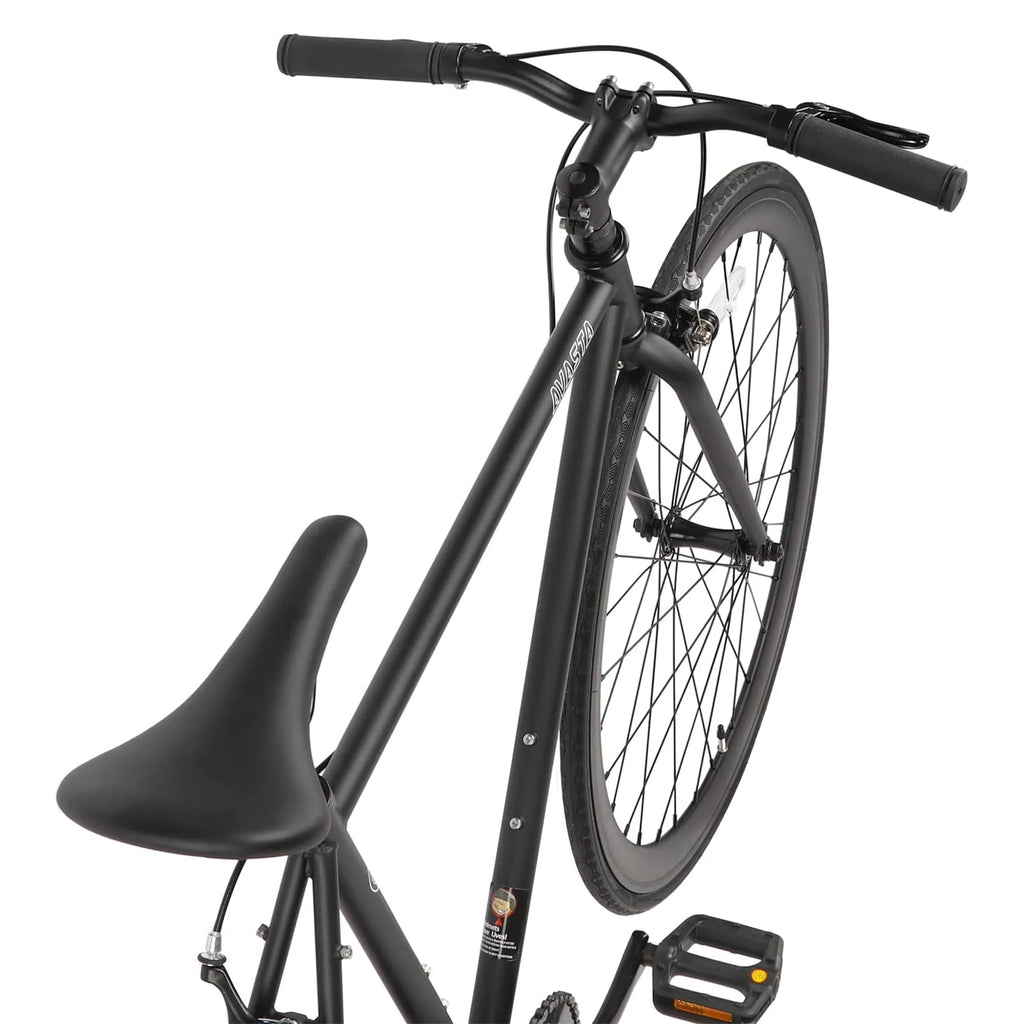 700C 58 In Single Speed Fixed Gear Bike, Black T739