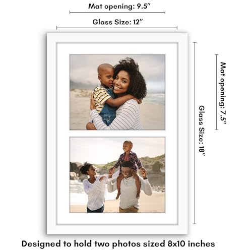 12x18 Collage Picture Frame with Shatter-Resistant Glass – Black Q700
