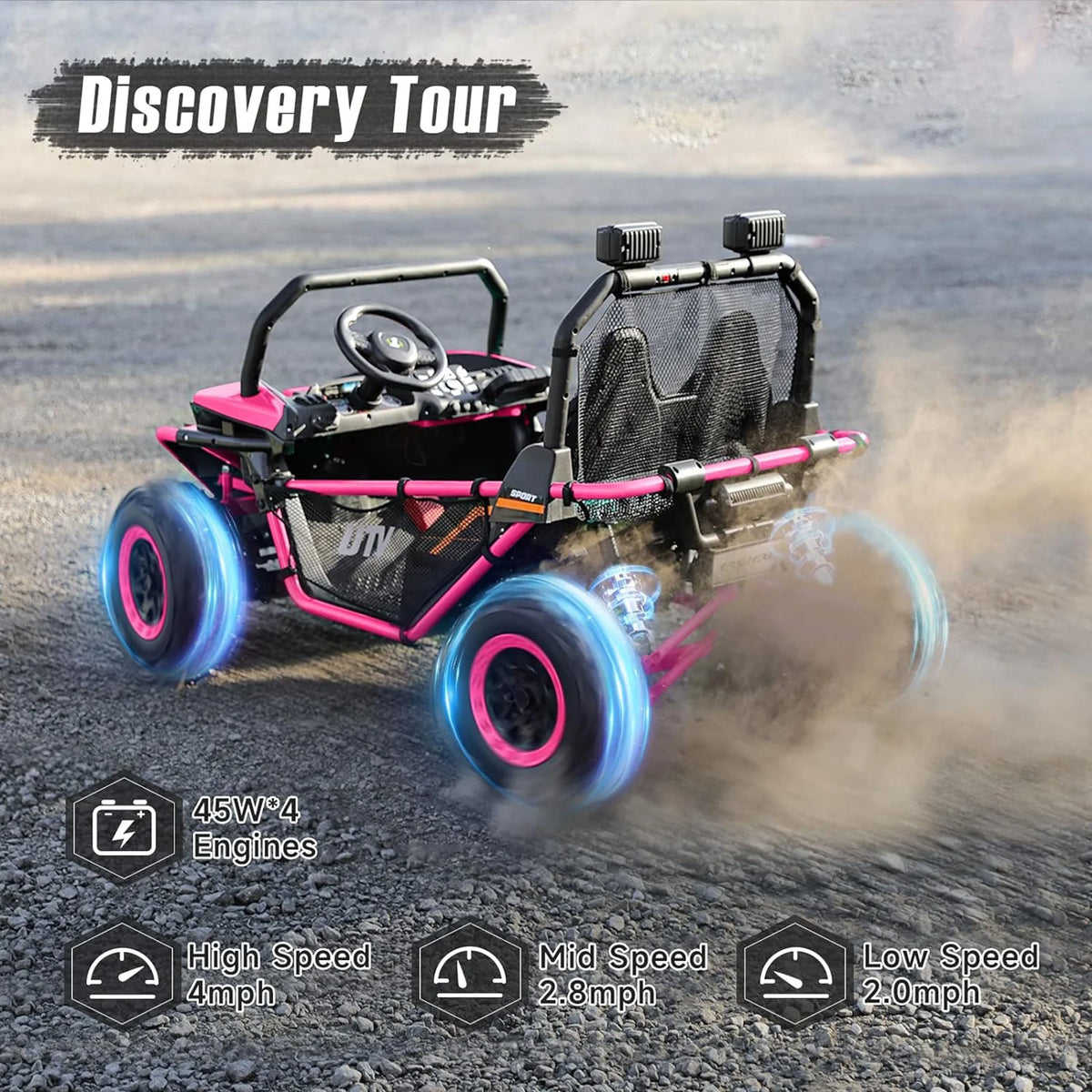 Blue 2 Seater 4WD Ride on Truck T756