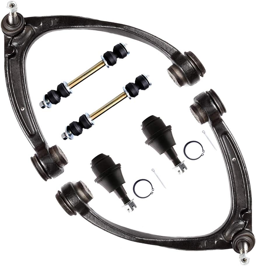 6pcs Suspension Kit Upper Control Arm Ball Joint Lower Ball Joint Sway Bars J901317