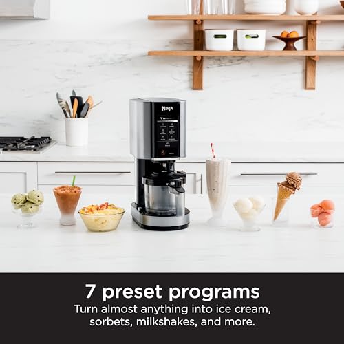 Silver Ice Cream Maker with 2 Pint Containers & Lids W3095