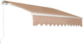 Retractable Patio Awning with Crank Handle UV Water-Resistant Fabric Tan 6.5’x8.2’ R7709