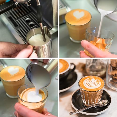 Compact Espresso Coffee Machine with Milk Frother Steam Wand B2730