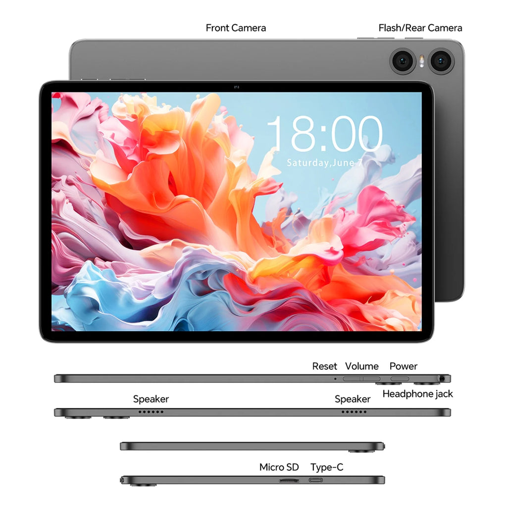 10 inch Android 14 Tablet 10GB RAM 128GB ROM Octa Core HD Bluetooth 5.4 Dual Camera L798618
