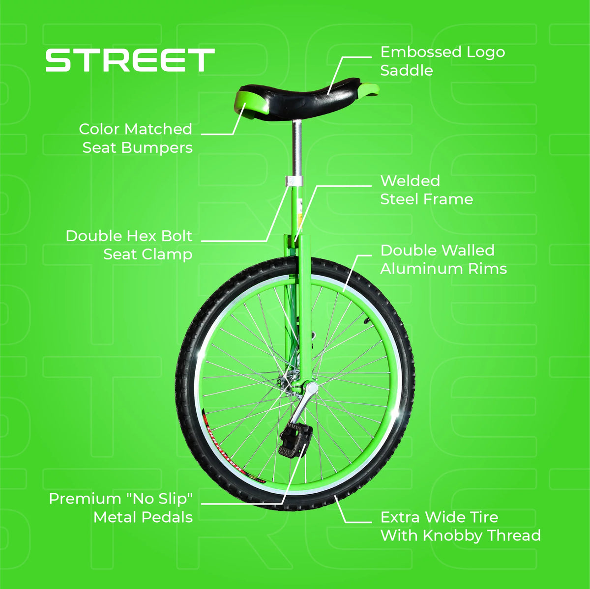 Black Road and Street Unicycle U5951