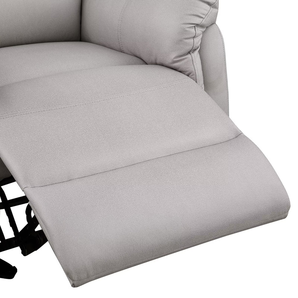 White Microfiber Recliner Accent Chair Z7525
