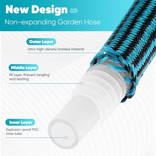 50ft Non-Expanding Kink-Free Garden Hose D4240