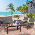 5 Piece Patio Conversation Sectional Set J768864