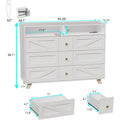 White 6 Drawer Dresser S3269