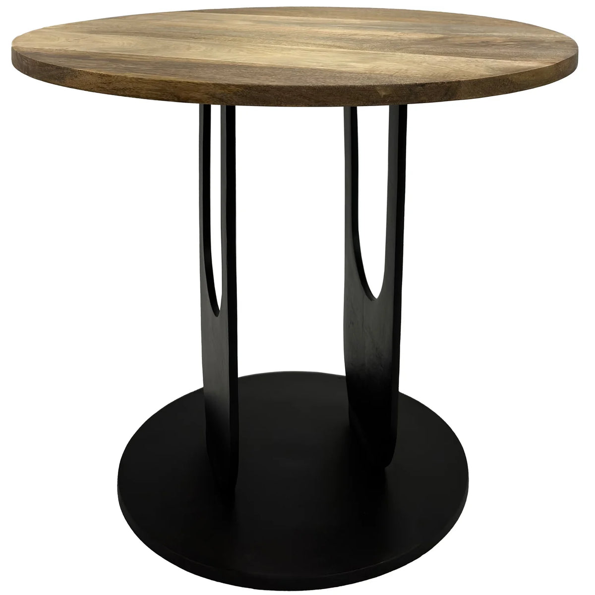 22 in. Round Mango Wood Top Side End Table Z907
