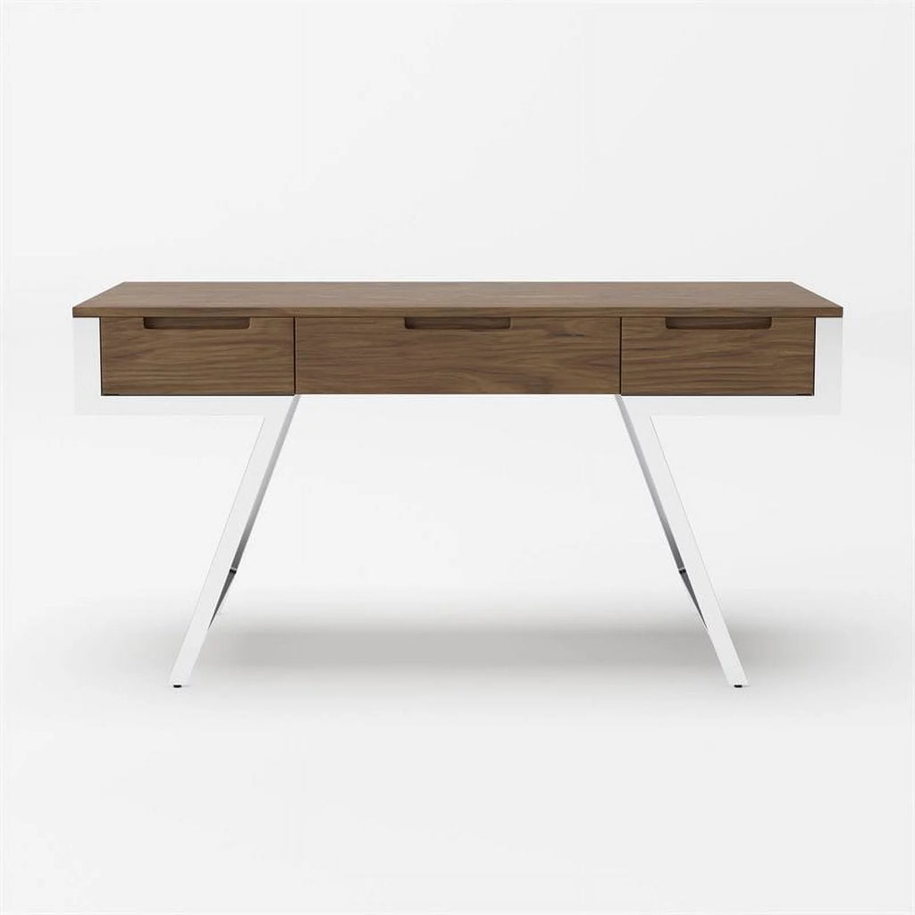 3 Drawer Walnut Chrome Desk A874059